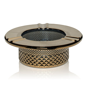
                  
                    Load image into Gallery viewer, Vintage Style Glass Ashtray - Gold
                  
                