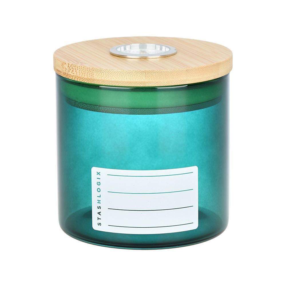 Bamboo Lid SmartJar w/ Analogue Humidity Sensor – Ceramic Smokeware
