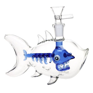 
                  
                    Load image into Gallery viewer, Fish Bone Glass Bubbler - 6.25&amp;quot; / 14mm F
                  
                