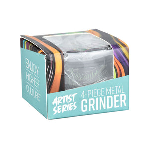 
                  
                    Load image into Gallery viewer, Pulsar Design Series Grinder with Side Art - Hemp Mandala / 4pc / 2.5&amp;quot;
                  
                