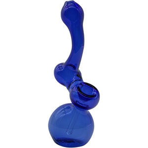 
                  
                    Load image into Gallery viewer, Glass Sherlock Bubbler Pipe (Various Colors)
                  
                