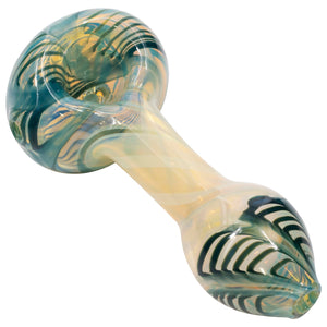 
                  
                    Load image into Gallery viewer, LA Pipes Twisty Cane Spoon Glass Pipe (Various Colors)
                  
                