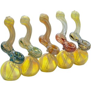 
                  
                    Load image into Gallery viewer, Fumed Sherlock Bubbler Pipe (Various Colors)
                  
                
