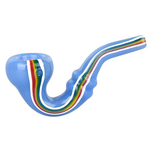 
                  
                    Load image into Gallery viewer, Striped Sherlock Glass Hand Pipe - 5&amp;quot; / 10CT
                  
                