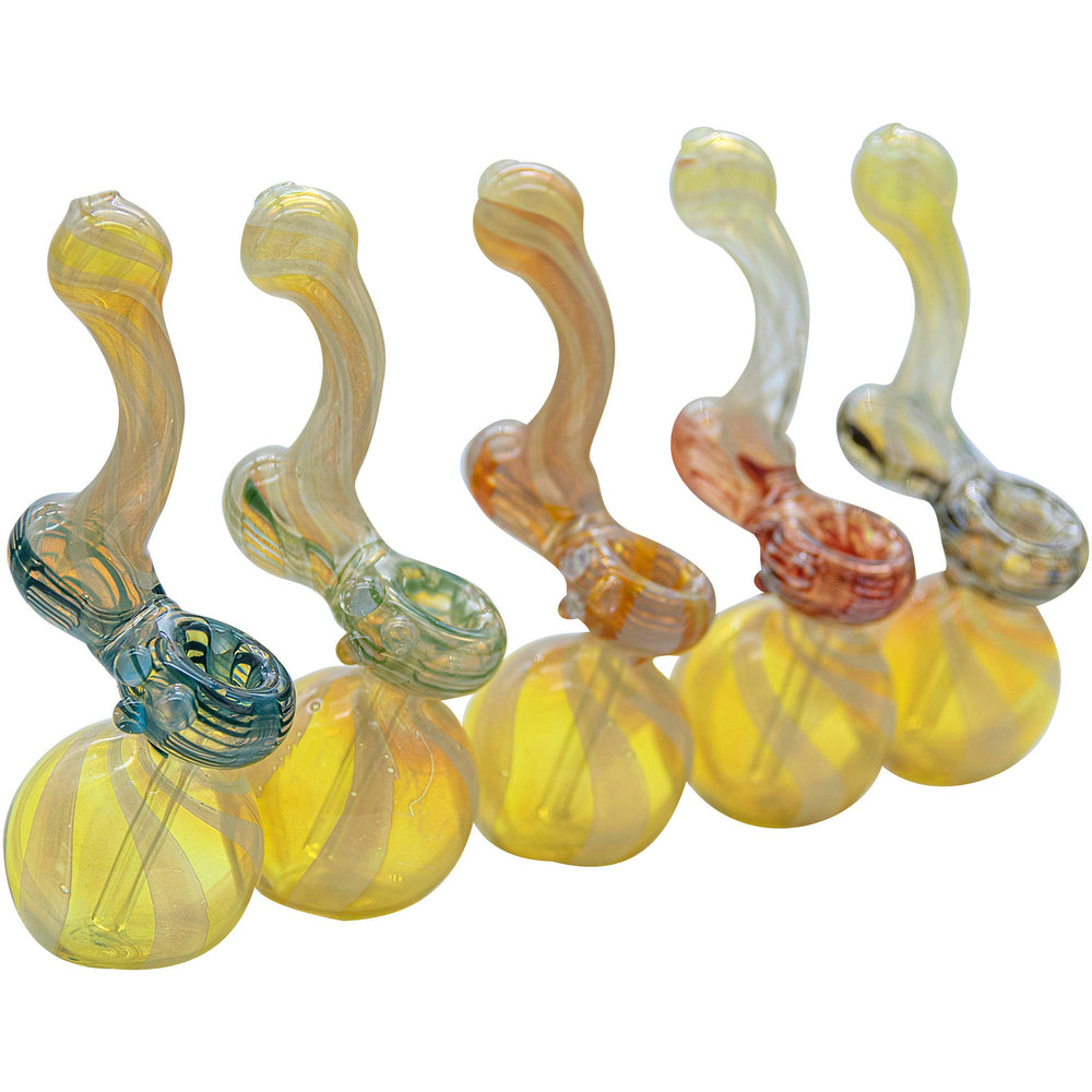 
                  
                    Load image into Gallery viewer, Fumed Sherlock Bubbler Pipe (Various Colors)
                  
                