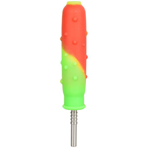 
                  
                    Load image into Gallery viewer, Pickle Rick Silicone Dab Straw + Titanium Tip - 4.75&amp;quot; / 10ct
                  
                