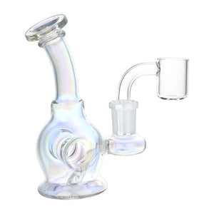 
                  
                    Load image into Gallery viewer, Time Warp Electroplated Glass Mini Dab Rig | 4.75&amp;quot; | 14mm F | Colors Vary
                  
                