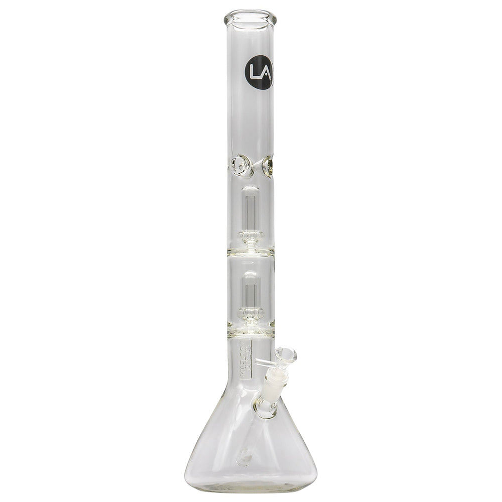 
                  
                    Load image into Gallery viewer, Thick Glass Beaker Showerhead Perc Bong
                  
                