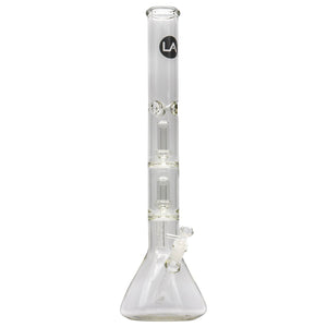 
                  
                    Load image into Gallery viewer, Thick Glass Beaker Showerhead Perc Bong
                  
                