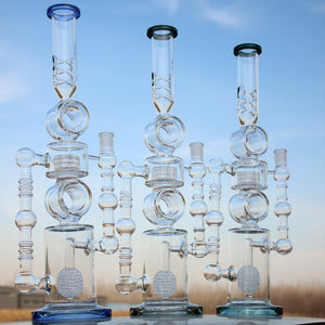 
                  
                    Load image into Gallery viewer, Massive Approx. 22 Inch Dual Perc Recycler Style Water Pipe
                  
                