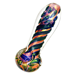 
                  
                    Load image into Gallery viewer, Metallic Fumed Glass Spoon Pipe- 3.75&amp;quot;
                  
                