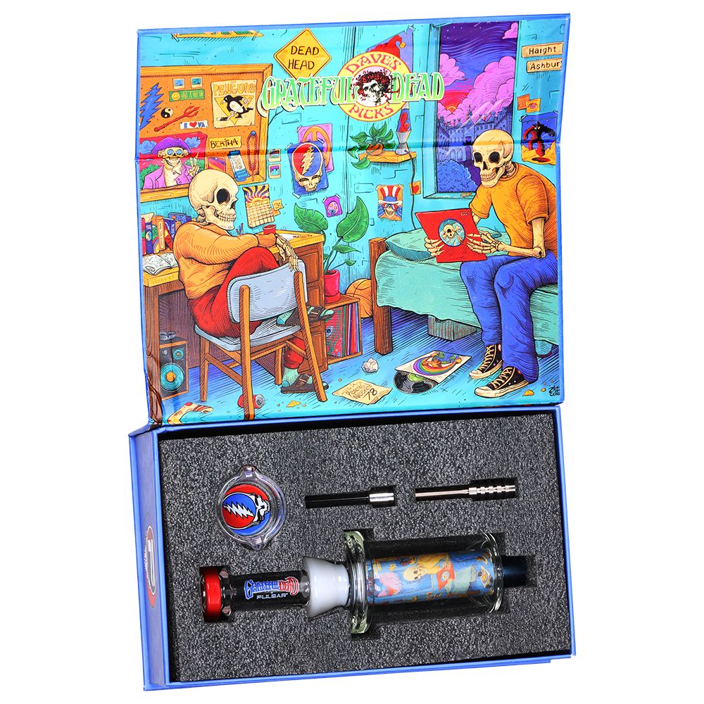 
                  
                    Load image into Gallery viewer, Grateful Dead x Pulsar Inside Print Vapor Vessel &amp;amp; SYF Dab Dish - 9.25&amp;quot; / Deadhead Dorm
                  
                