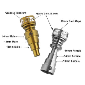
                  
                    Load image into Gallery viewer, Honeybee Herb Titanium 6 IN 1 Cage Hybrid Dab Dab Nail
                  
                