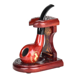 
                  
                    Load image into Gallery viewer, Shire Pipes x LoTR MY PRECIOUS Pipe &amp;amp; MIDDLE-EARTH Pipe Stand Bundle - 5.5&amp;quot;
                  
                
