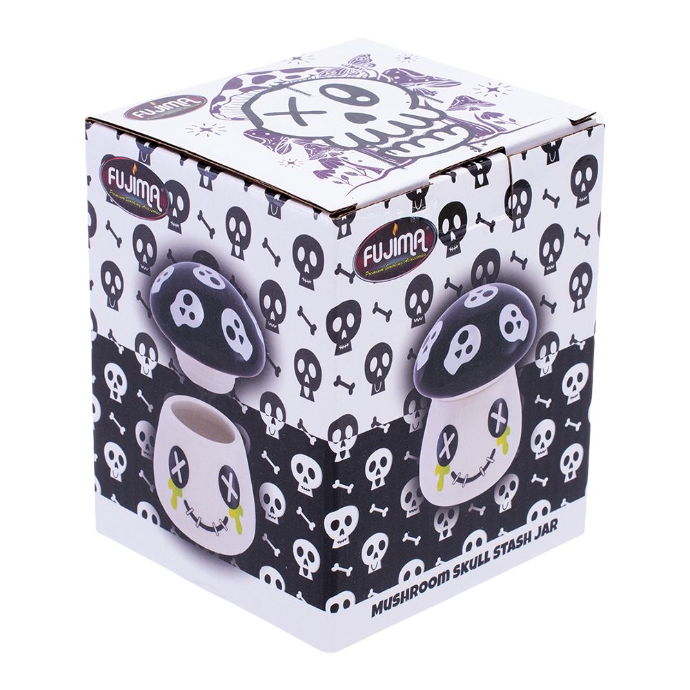 
                  
                    Load image into Gallery viewer, Mushroom Skull Ceramic Stash Jar - 4.25&amp;quot;
                  
                