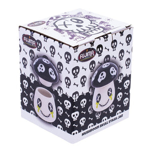 
                  
                    Load image into Gallery viewer, Mushroom Skull Ceramic Stash Jar - 4.25&amp;quot;
                  
                