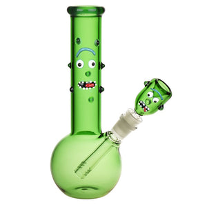 
                  
                    Load image into Gallery viewer, Pickle Rick Glass Water Pipe - 9&amp;quot; / 14mm F
                  
                
