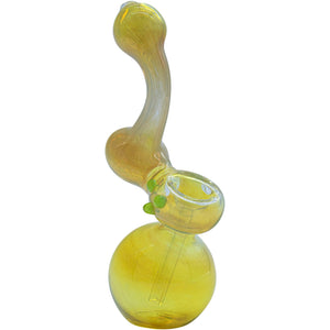 
                  
                    Load image into Gallery viewer, Silver Fumed Sherlock Bubbler Pipe (Various Colors)
                  
                