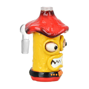 
                  
                    Load image into Gallery viewer, Shroom Monster Glass &amp;amp; Enamel Ash Catcher - 4.75&amp;quot; / 14mm M / 90D / Colors Vary
                  
                