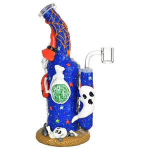 
                  
                    Load image into Gallery viewer, Frightening Fiesta Enamel on Glow in The Dark Glass Dab Rig - 9.5&amp;quot;
                  
                