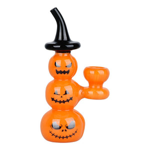 
                  
                    Load image into Gallery viewer, Halloween Pumpkin Pile Up Glass Bubbler - 5.75&amp;quot;
                  
                