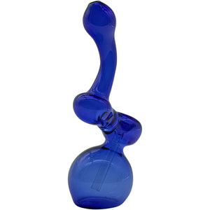 
                  
                    Load image into Gallery viewer, Glass Sherlock Bubbler Pipe (Various Colors)
                  
                