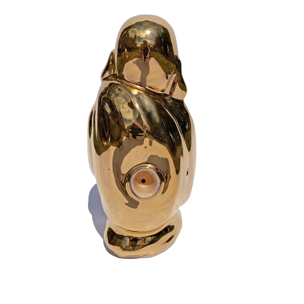 
                  
                    Load image into Gallery viewer, Laughing Buddha Bubbler in 24K Gold
                  
                