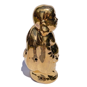Laughing Buddha Bubbler in 24K Gold