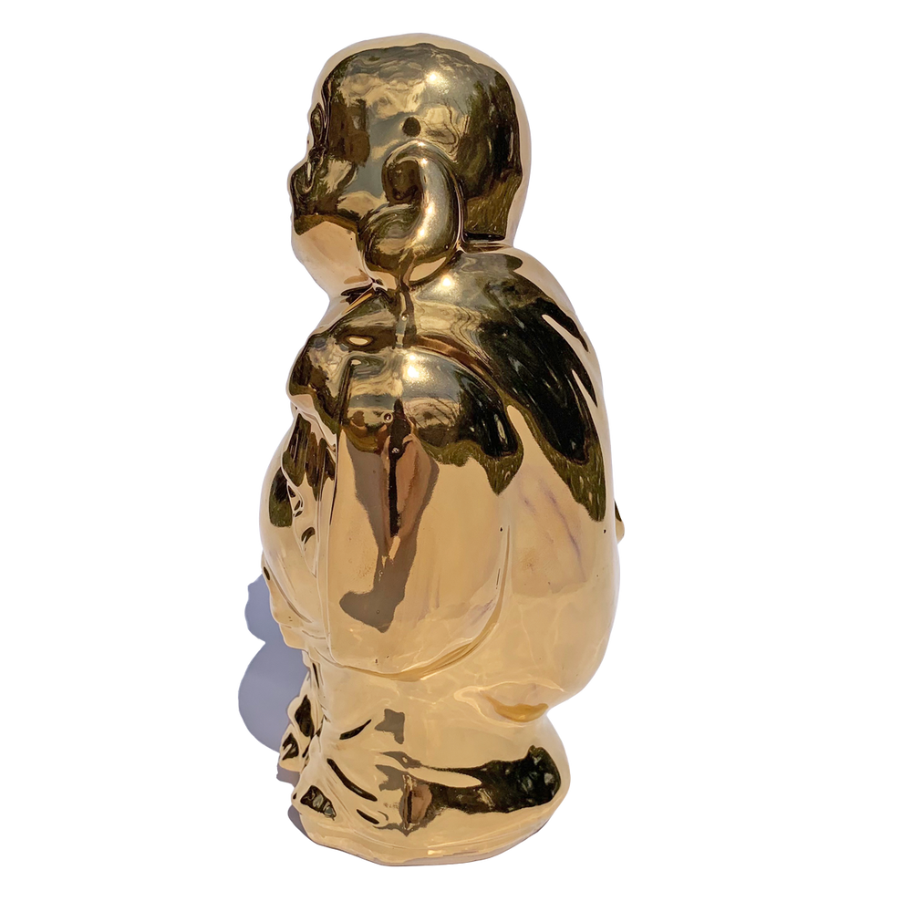 
                  
                    Load image into Gallery viewer, Laughing Buddha Bubbler in 24K Gold
                  
                
